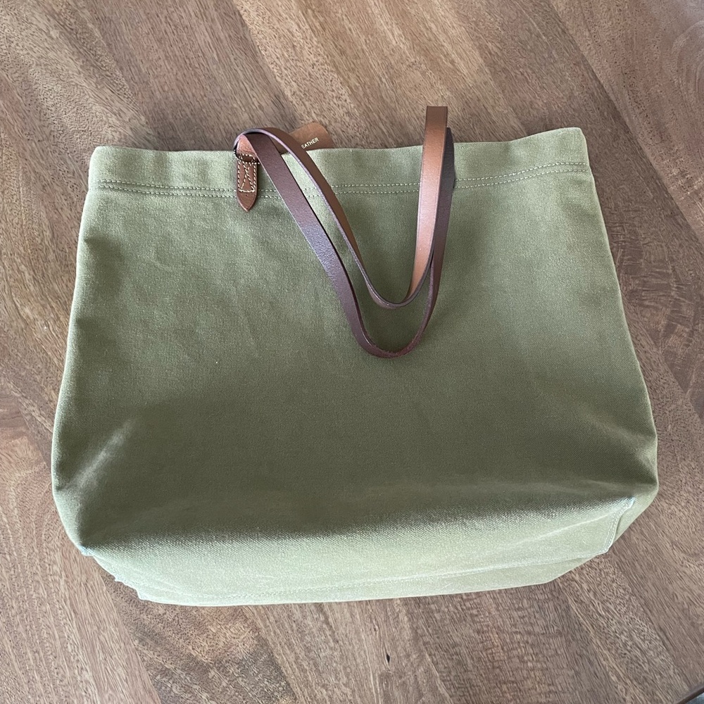 SOLD on Depop - Olive Green Tote Bag 🫒